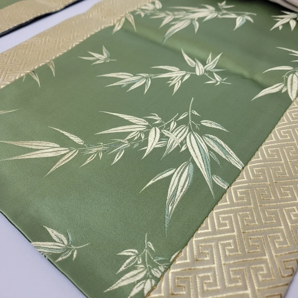 bamboo leaves silk placemat set